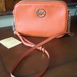 NWT Michael Kors "Fulton" leather  crossbody bag